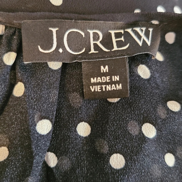 J Crew Puff Sleeve Polka Dot Lightweight Chiffon Top - Picture 5 of 5